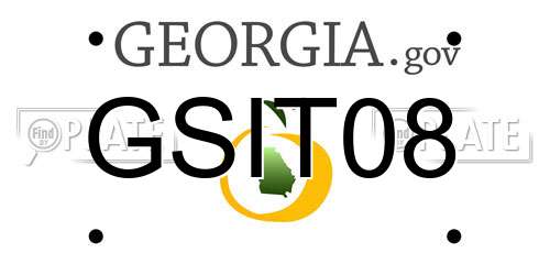 GSIT08 Georgia License Plate