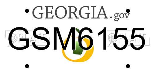 GSM6155 Georgia License Plate