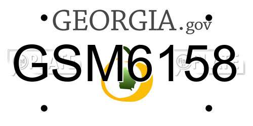GSM6158 Georgia License Plate