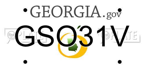 GSO31V Georgia License Plate