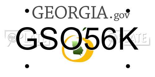 GSO56K Georgia License Plate