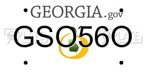 GSO56O Georgia License Plate