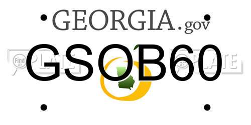 GSOB60 Georgia License Plate