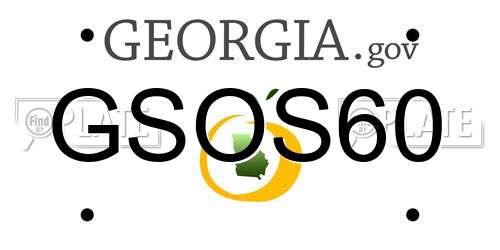 GSOS60 Georgia License Plate