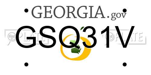 GSQ31V Georgia License Plate