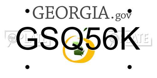 GSQ56K Georgia License Plate