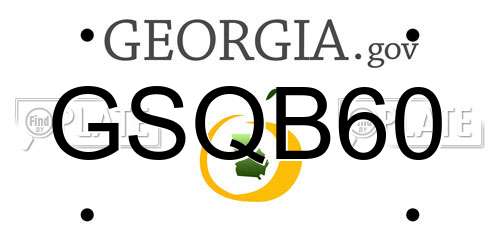 GSQB60 Georgia License Plate