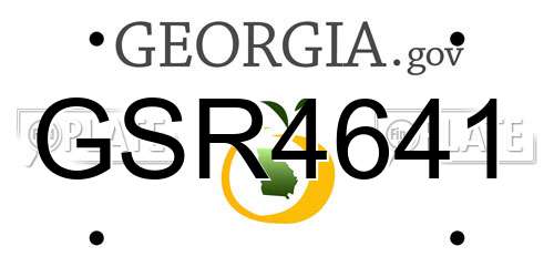 GSR4641 Georgia License Plate