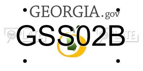 GSS02B Georgia License Plate