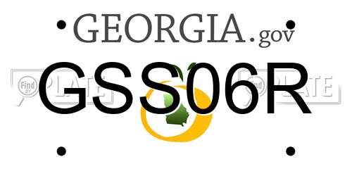 GSS06R Georgia License Plate