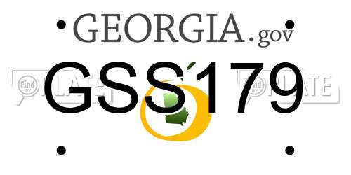 GSS179 Georgia License Plate