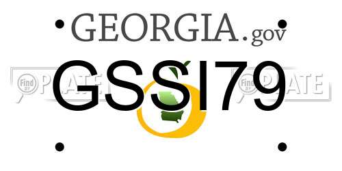 GSSI79 Georgia License Plate
