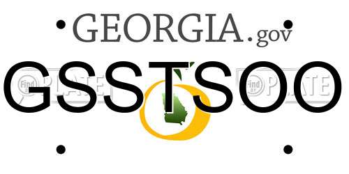 GSSTSOO Georgia License Plate