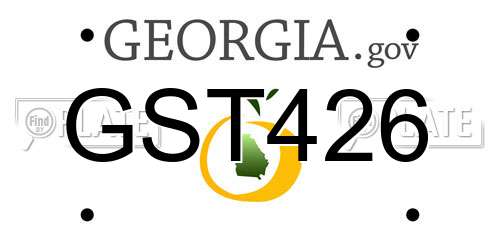 GST426 Georgia License Plate