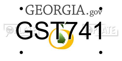 GST741 Georgia License Plate