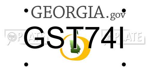 GST74I Georgia License Plate