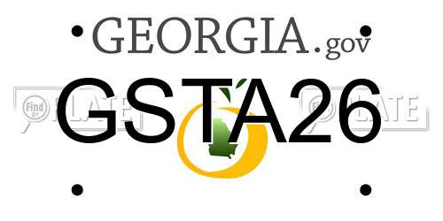 GSTA26 Georgia License Plate