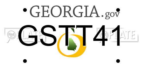 GSTT41 Georgia License Plate