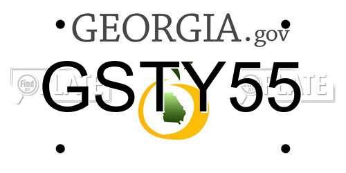 GSTY55 Georgia License Plate