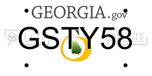 GSTY58 Georgia License Plate