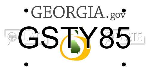 GSTY85 Georgia License Plate