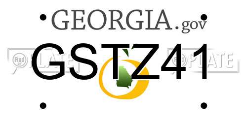 GSTZ41 Georgia License Plate