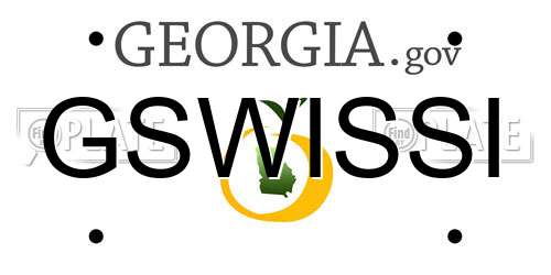 GSWISSI Georgia License Plate