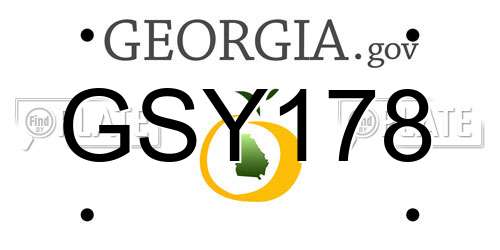 GSY178 Georgia License Plate