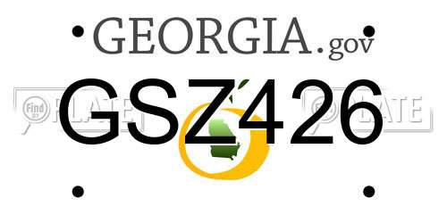 GSZ426 Georgia License Plate