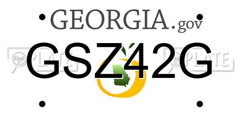 GSZ42G Georgia License Plate