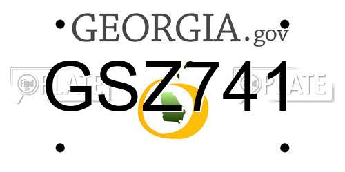 GSZ741 Georgia License Plate