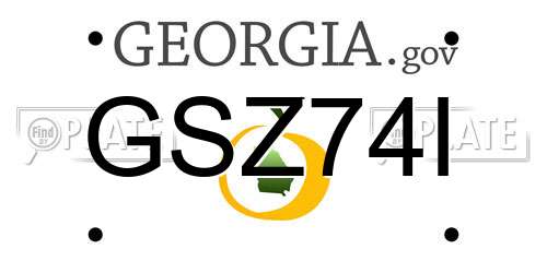 GSZ74I Georgia License Plate