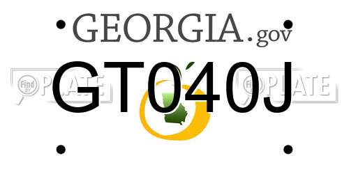 GT040J Georgia License Plate