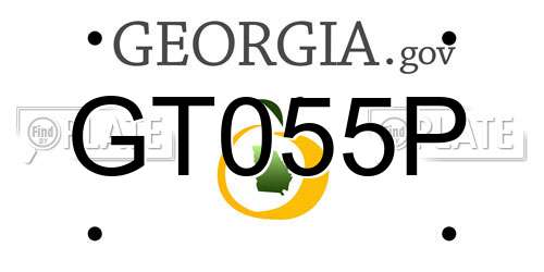 GT055P Georgia License Plate