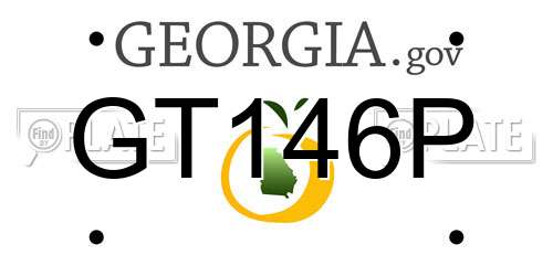 GT146P Georgia License Plate