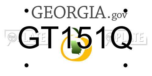 GT151Q Georgia License Plate