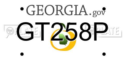 GT258P Georgia License Plate
