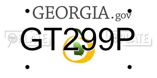 GT299P Georgia License Plate