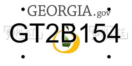 GT2B154 Georgia License Plate