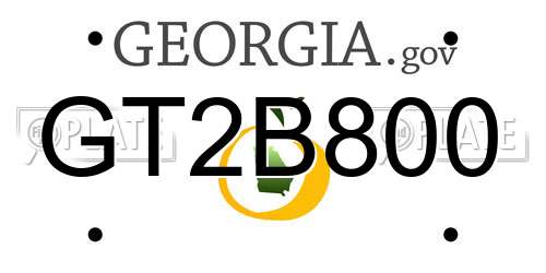 GT2B800 Georgia License Plate