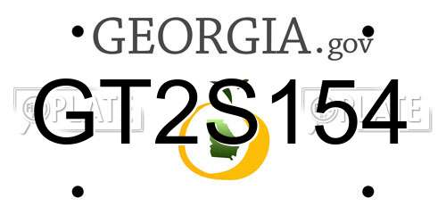 GT2S154 Georgia License Plate