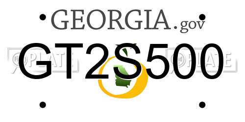 GT2S500 Georgia License Plate