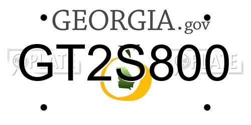 GT2S800 Georgia License Plate