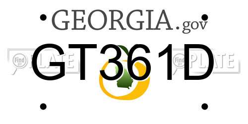 GT361D Georgia License Plate