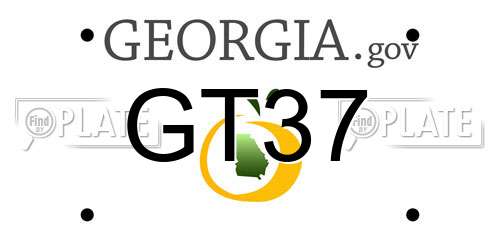 GT37 Georgia License Plate