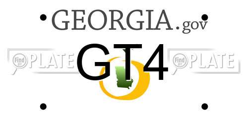 GT4 Georgia License Plate