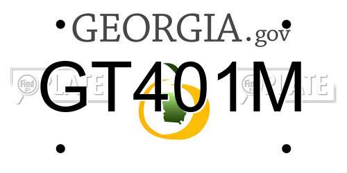 GT401M Georgia License Plate