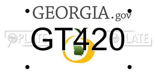 GT420 Georgia License Plate