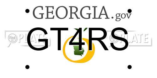 GT4RS Georgia License Plate