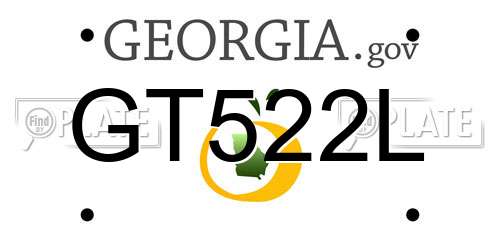 GT522L Georgia License Plate